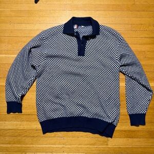 Cashmere checkered crew sweater